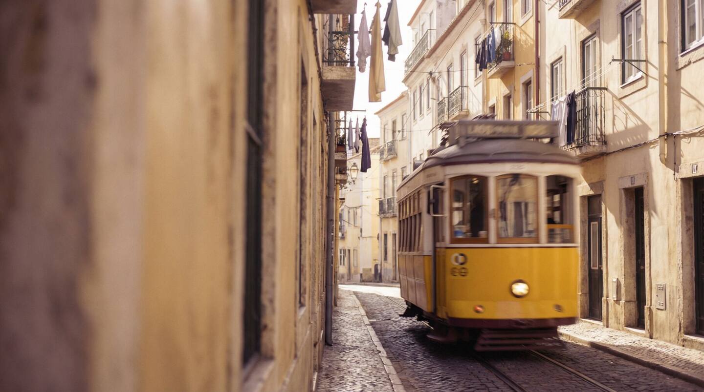 Beautiful Lisbon cityscape with traditional Portuguese architecture
